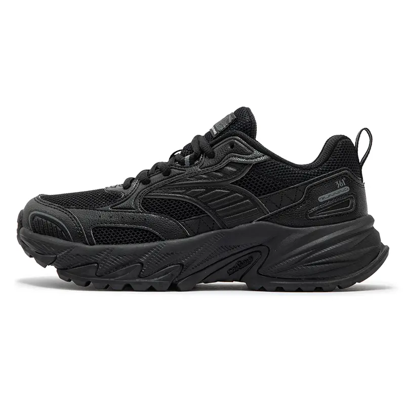 361° Floating Light Anti Slip Wear Resistant Low Top Running Shoes Women's Obsidian Black