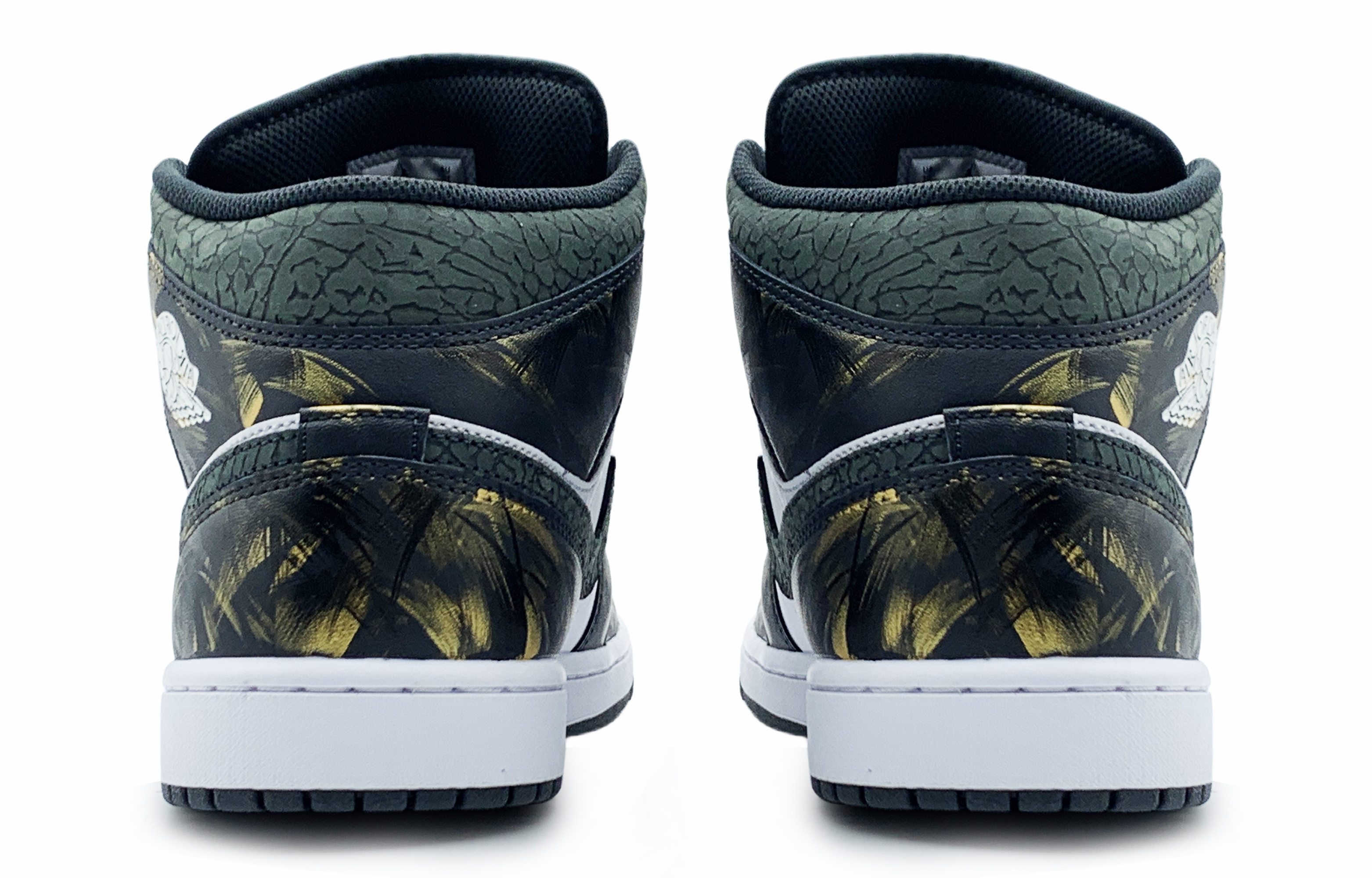 Jordan Air Jordan 1 Mid Durable Breathable Mid-Top Vintage Basketball Shoes Men's Black Gold купить в интернет-магазине Yoocart с быстрой доставкой по России.