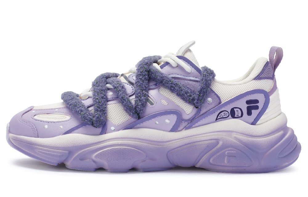 FILA Mars 2 Mars Shoe 811 Manufacturing Cushioned Slip-Resistant Low-Top Casual Shoes Women's Purple White