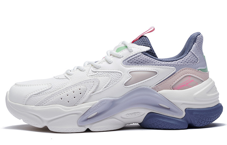 361° Chunky Sneakers Women's Low Top Feather White/Rosemary Purple
