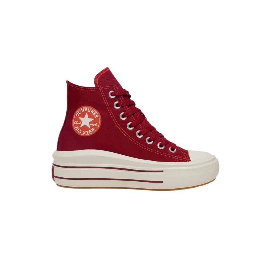 Converse All Star Move Wear-Resistant Mid-Top Skateboard Shoes Women's Red