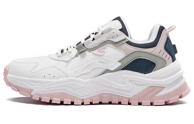 361° Abrasion Resistant Slip Resistant Low Top Sports Casual Shoes Women's White Gray
