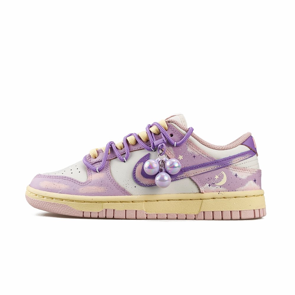 Nike Dunk Low Slip-Resistant Impact-Resistant Lightweight Low-Top Skateboard Shoes Women's Pink Purple