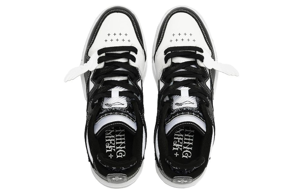 SMFK x LiNing Wave Pro Low-Top Skateboard Shoes Men's Black White