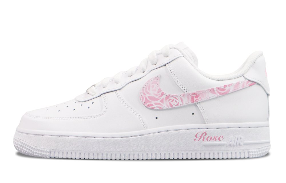 Nike Air Force 1 Abrasion Resistant Low Top Skateboard Shoes Women's White Pink