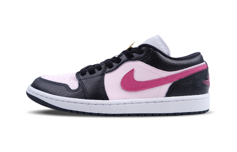 Jordan Air Jordan 1 Low Top Vintage Basketball Shoes Women's Black Pink