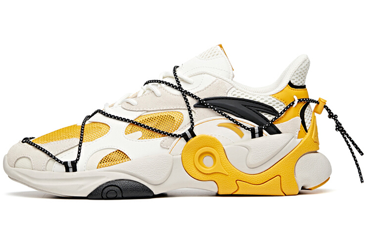Anta Cushioning Anti-Slip And Wear-Resistant Balance Low-Top Casual Shoes Men's White Yellow