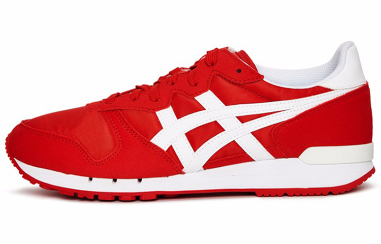 Onitsuka Tiger Alvarado Shock Absorbers Slip Resistant Abrasion Resistant Low Top Casual Running Shoes Unisex Red