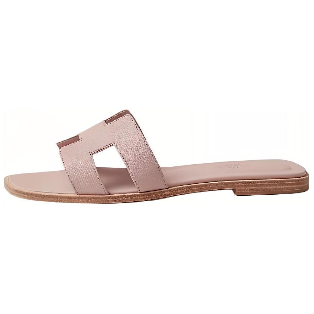 HERMES Oran Slide Slippers Women's Pink