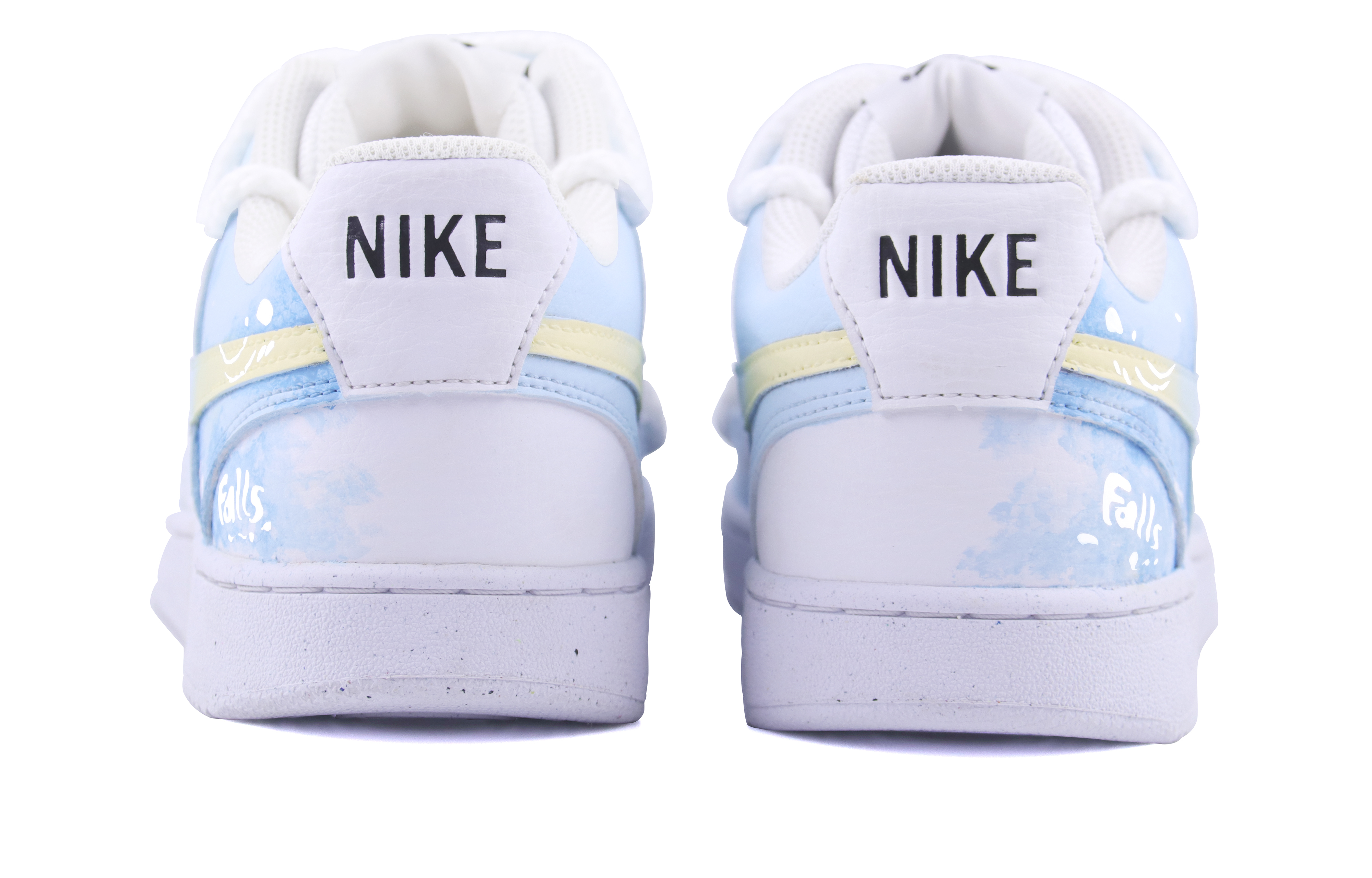 Nike Court Vision 1 Anti Slip Wear Resistant Low Top Skateboard Shoes Men's White Blue купить в интернет-магазине Yoocart с быстрой доставкой по России.