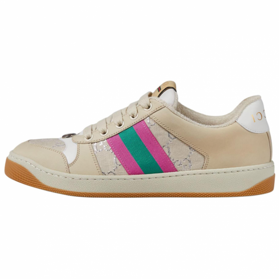 GUCCI Screener Cream Leather Women's