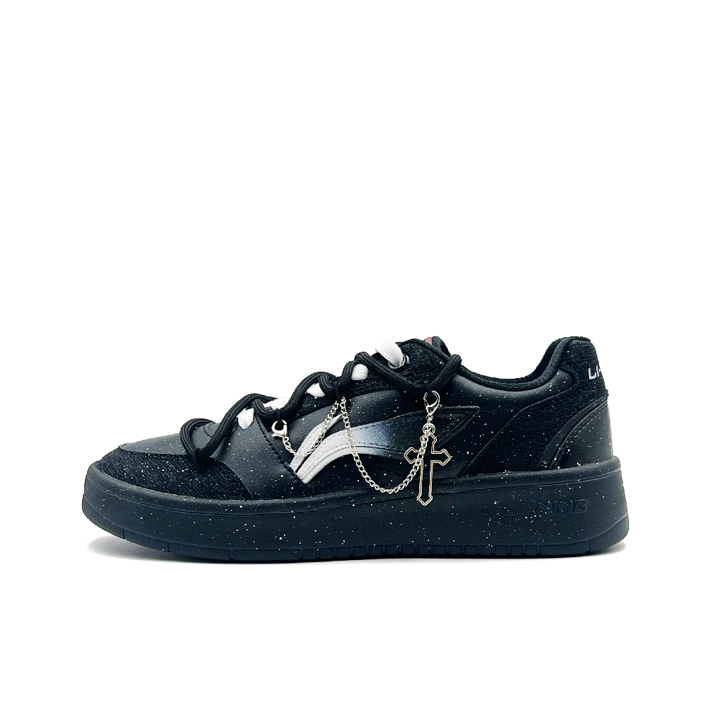 LiNing Yuanbao V3 Slip Resistant Cushioning Abrasion Resistant Low Top Skateboard Shoes Men's Black