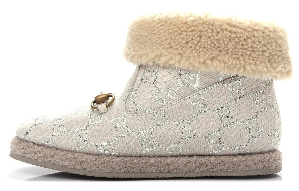 GUCCI Ankle Boots Women's Ivory White