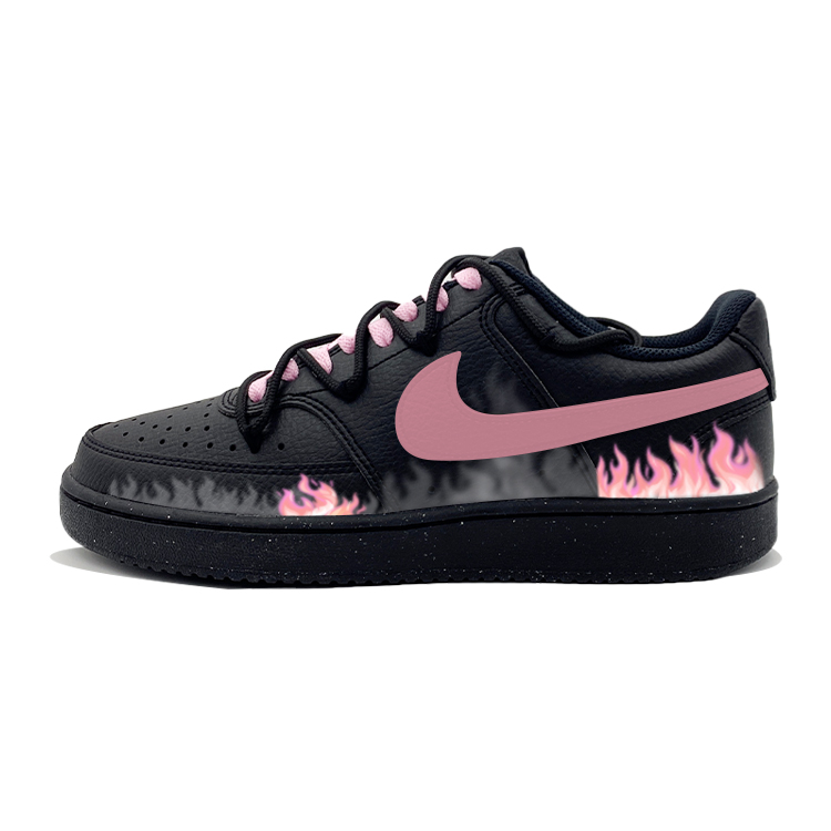 Nike Court Vision Low Wear-Resistant Slip-Resistant Low-Top Skateboard Shoes Unisex Black