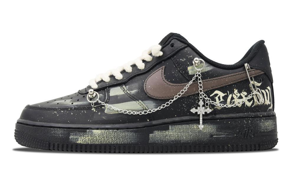 Nike Air Force 1 Skateboard Shoes Unisex Low-Top Black/White/Gray/Brown
