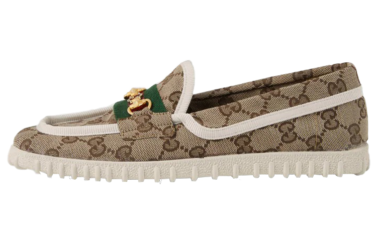 GUCCI Horsebit Flat Shoes Casual Shoes Women's Ebony