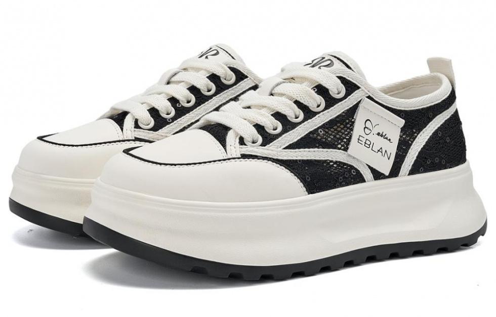 EBLAN Skateboard Shoes Women's Beige Black купить в интернет-магазине Yoocart с быстрой доставкой по России.