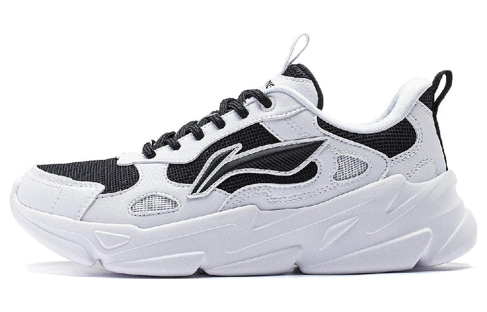 LiNing Stream Fireflies Abrasion Resistant Shock Absorbers Low Top Casual Shoes Women's Black White