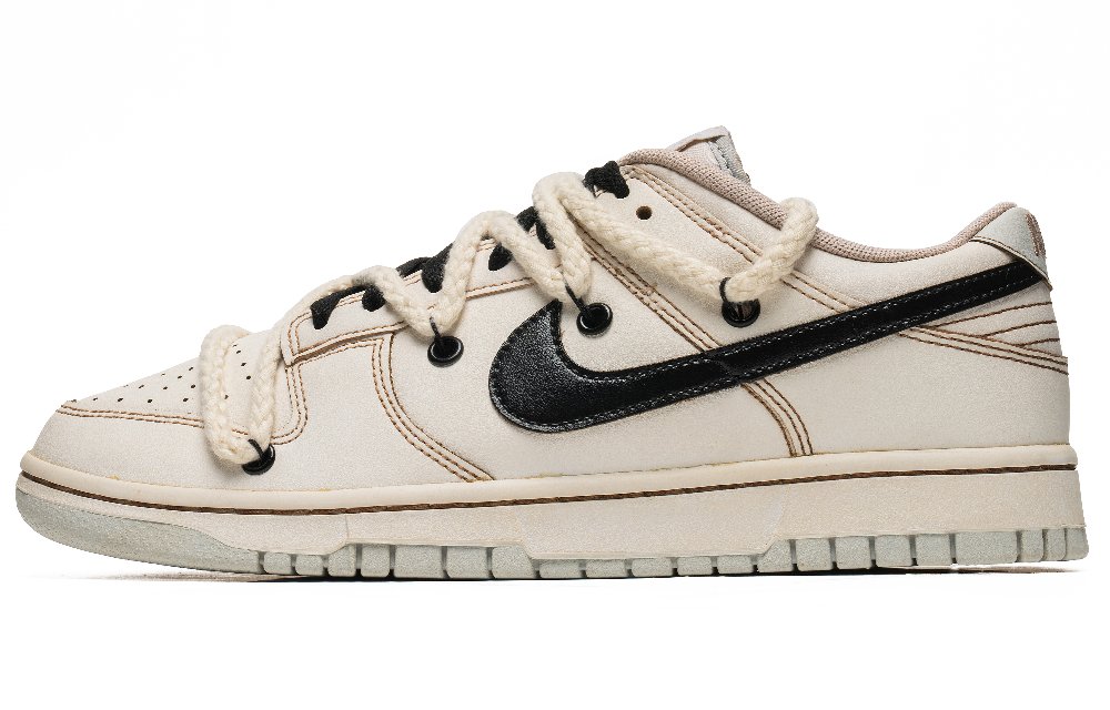 Nike Dunk Low Low-Top Skateboard Shoes Men's Black Brown