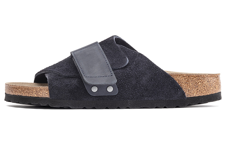 Birkenstock Kyoto Nubuck Suede Leather Narrow Fit Sandals 'Midnight Blue'