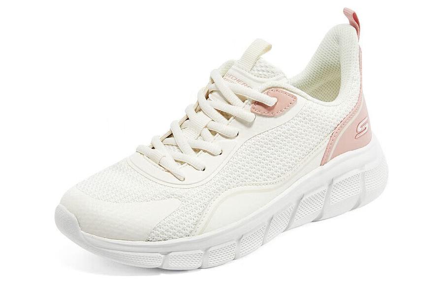 Skechers Bob's Low Top Running Shoes Women's White Orange