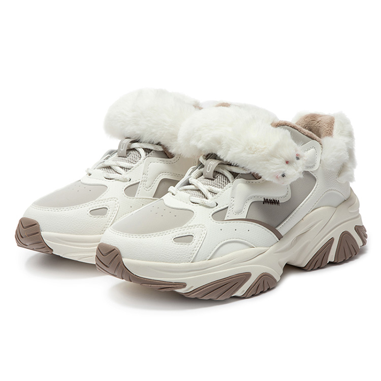 361° Anti-Slip Wear-Resistant Lightweight Warm Mid-Top Casual Shoes Women's White Limestone Color купить в интернет-магазине Yoocart с быстрой доставкой по России.