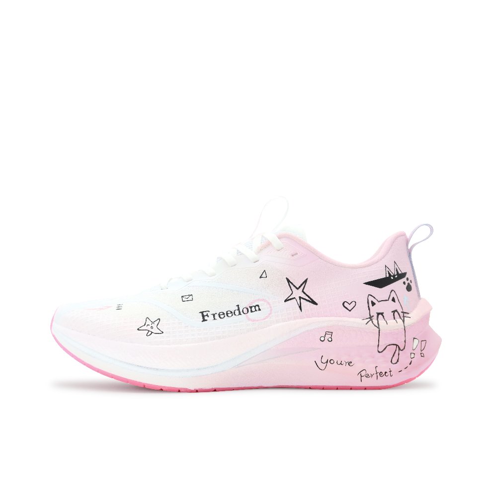 LiNing Red Hare 7 Pro Shock Absorbers Slip Resistant Breathable Low Top Running Shoes Men's Pink White