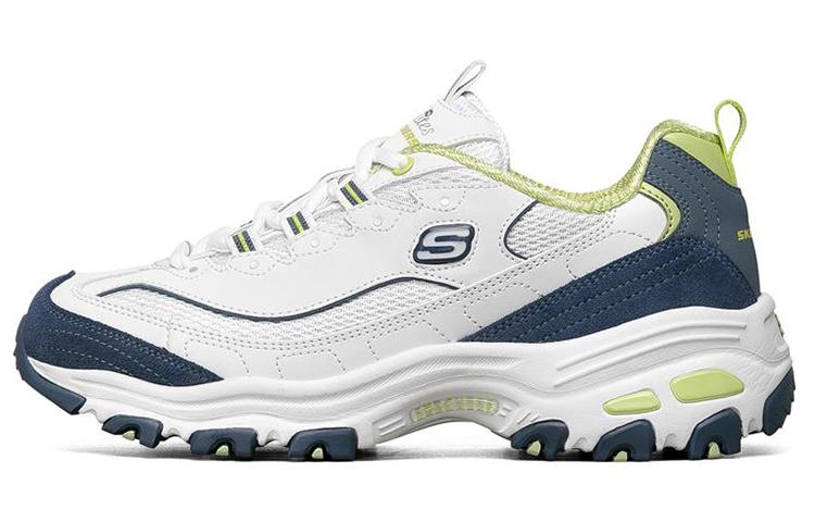 Skechers D'LITES 1.0 Low Top Casual Shoes Women's White Blue Green