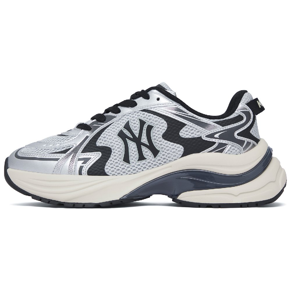 MLB New York Yankees Low Top Running Shoes Unisex Millennium Silver