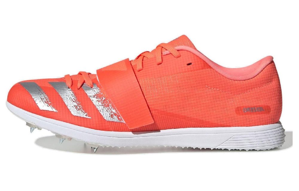 Adidas Adizero Triple Jump Cushioning Wear-Resistant Low-Top Running Shoes Unisex Silver Orange