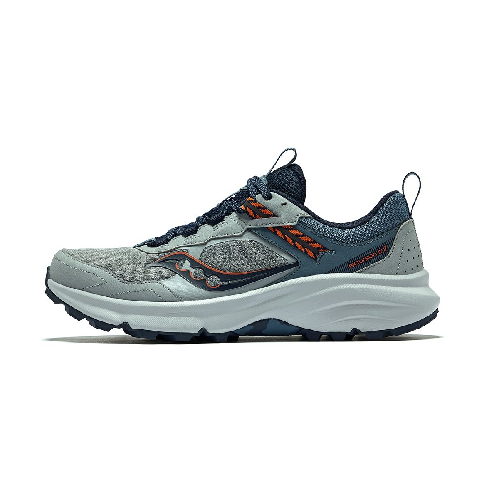 Saucony Slip Resistant Low Top Running Shoes Men's Gray Blue