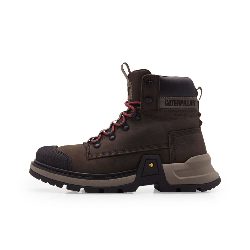 CAT Colorado Expedition WP SS23 Wear-Resistant Slip-Resistant Short Outdoor Boots Men's Dark Brown
