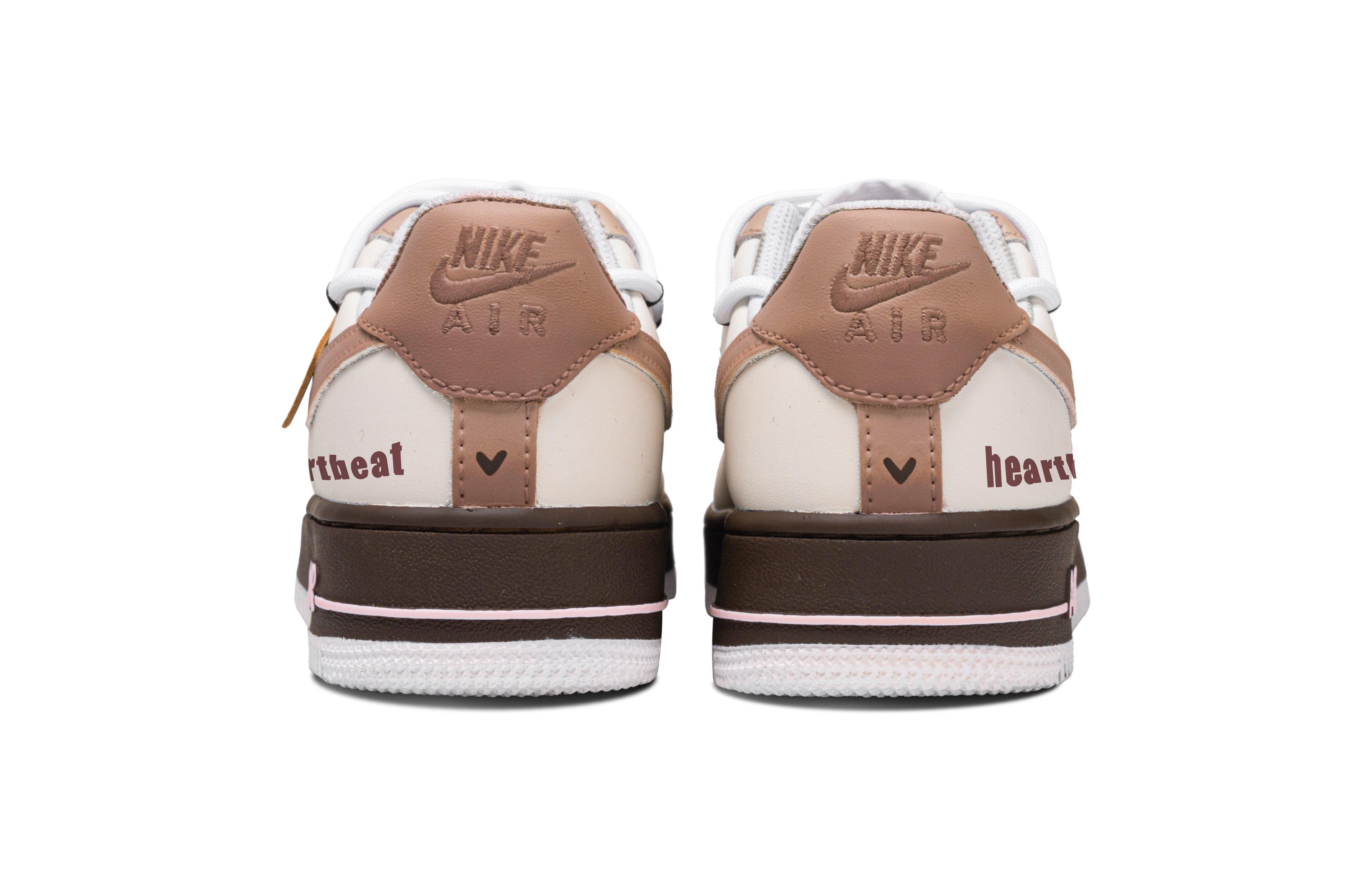 Nike Air Force 1 Heartbeat Box Abrasion Resistant Low top Skateboard Shoes Unisex Beige Brown купить в интернет-магазине Yoocart с быстрой доставкой по России.