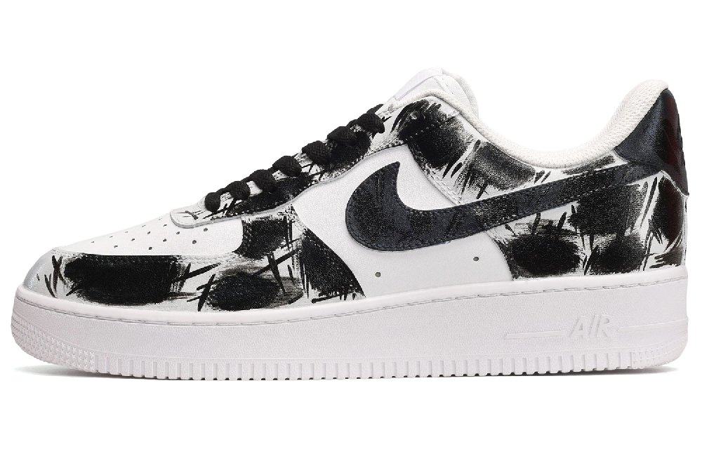 Nike Air Force 1 Air Force 1 Low-Top Skateboard Shoes Men's Black White Blue