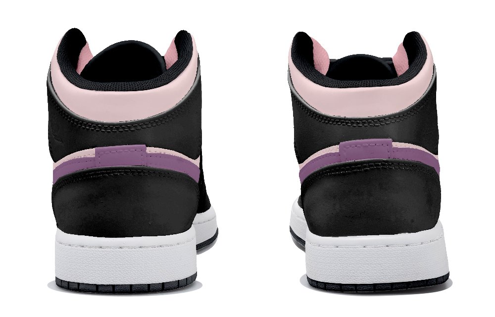 Jordan Air Jordan 1 High Top Vintage Basketball Shoes Women's Black Pink