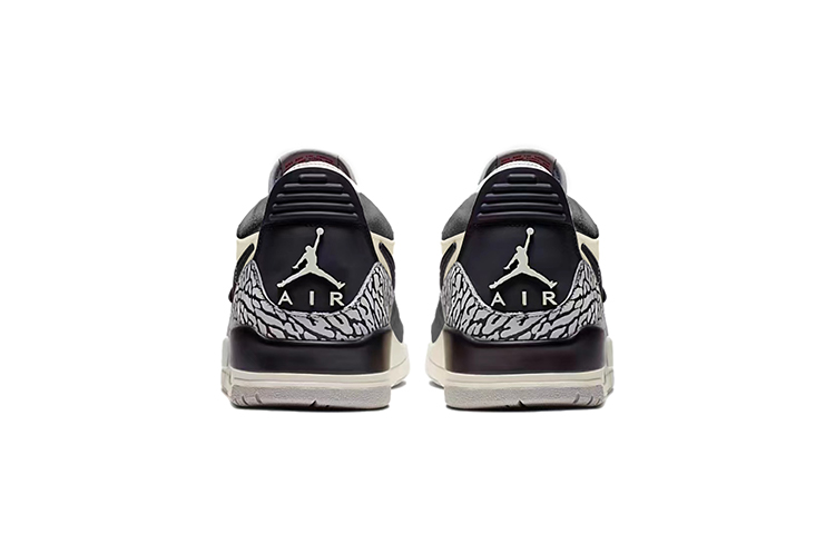 Jordan Legacy 312 Cushioning Mid-Top Vintage Basketball Shoes Men's Black Beige Gray