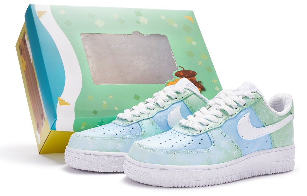 Nike Air Force 1 Low 811 Manufacturing Low Top Skateboard Shoes Men's Blue Green White