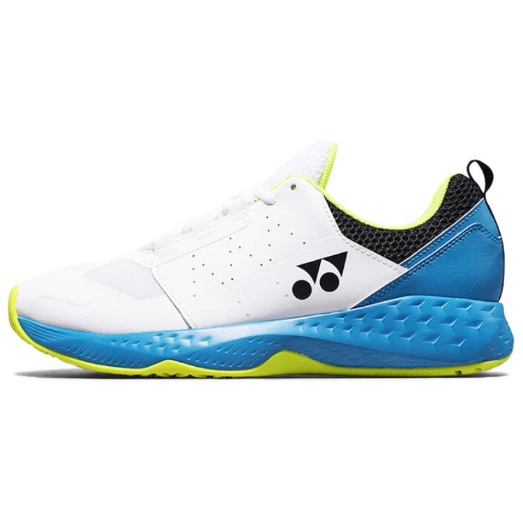YONEX Breathable And Lightweight Low Top Tennis Shoes Unisex White Sea Blue