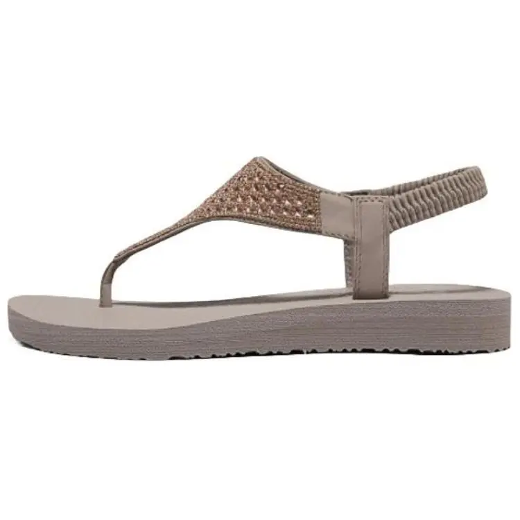Skechers One Strap Sandals Women's Taupe