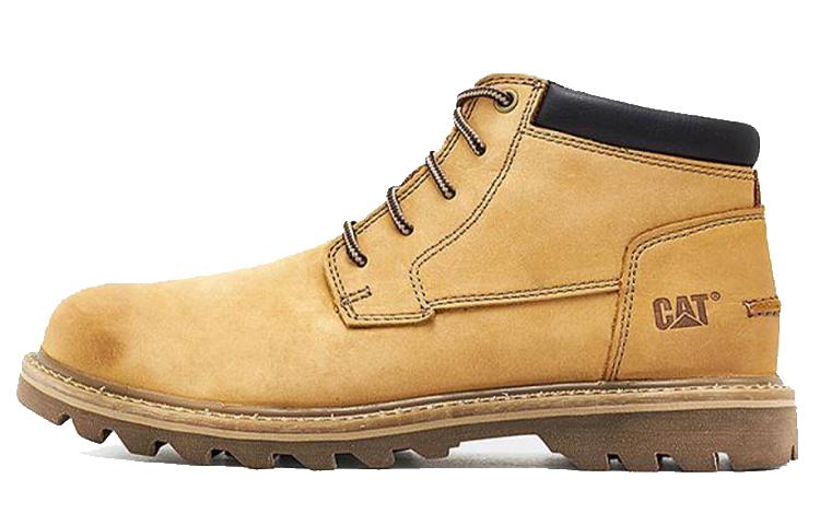 CAT Yellow Boots Doubleday Collection Wear-Resistant Cushioning Slip-Resistant Ankle-Length Outdoor Boots Men's Yellow