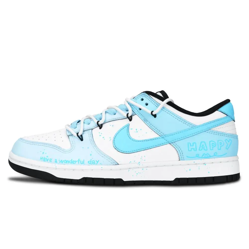 Nike Dunk Black White, Every Day Happy Abrasion Resistant Low top Skateboard Shoes Unisex Blue