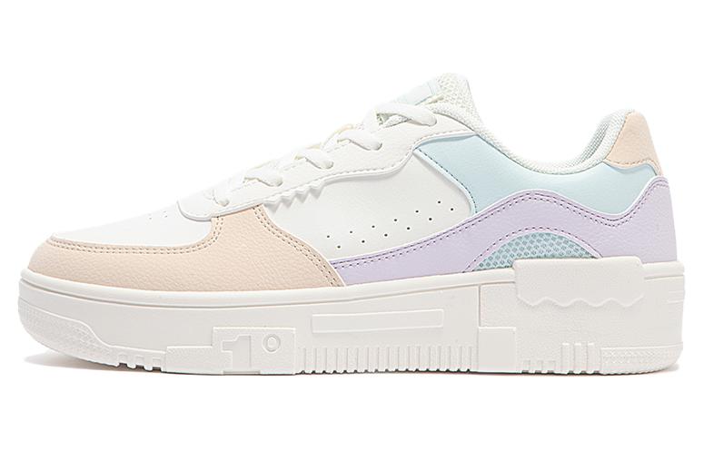 361° Anti Slip Wear Resistant Mid Top Skateboard Shoes Women's White Purple