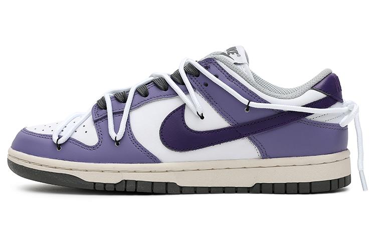 Nike Dunk Low Top Skateboard Shoes Women's Black Purple