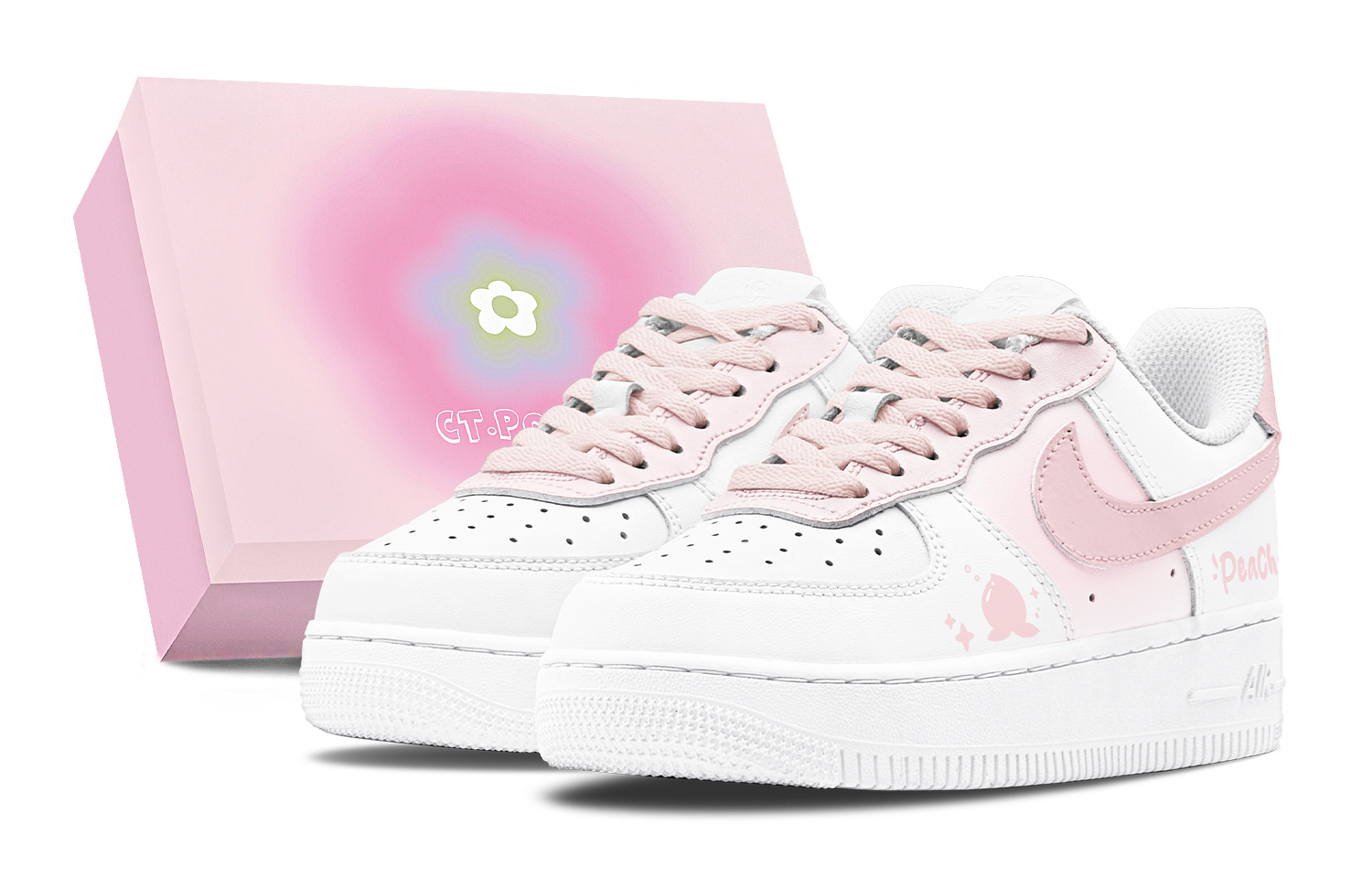 Nike Air Force 1 Air Force 1 Low top Skateboard Shoes Women's Pink