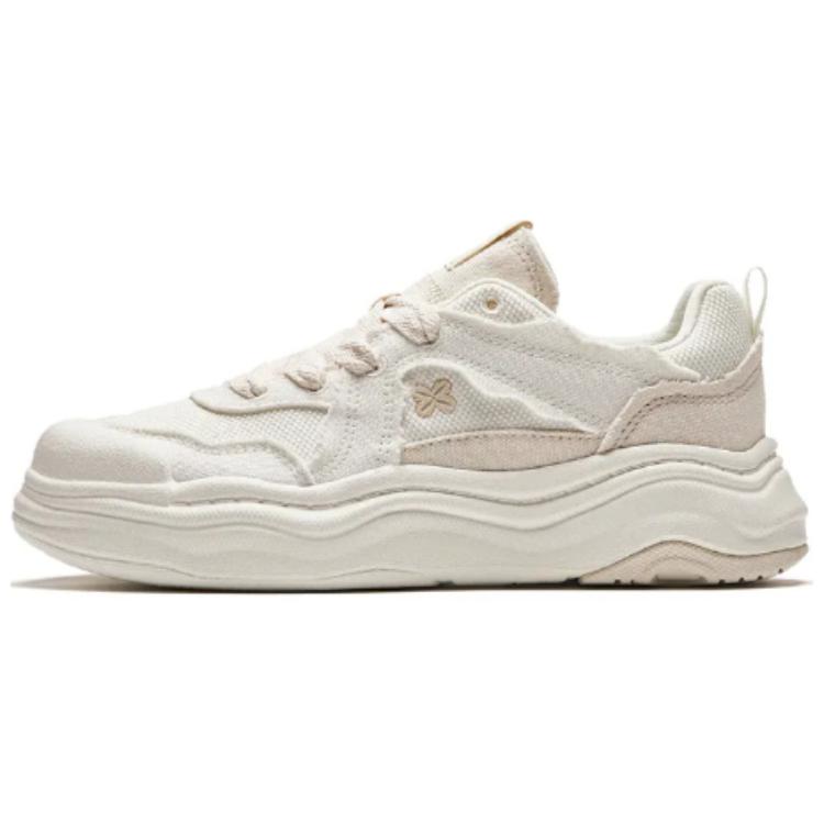 Anta Lava Cake Comfortable Slip-Resistant Cushioning Low-Top Skateboard Shoes Women's White Gray