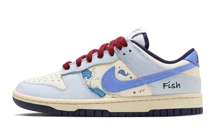 Nike Dunk Skateboard Shoes Women's Low-Top Blue/Purple
