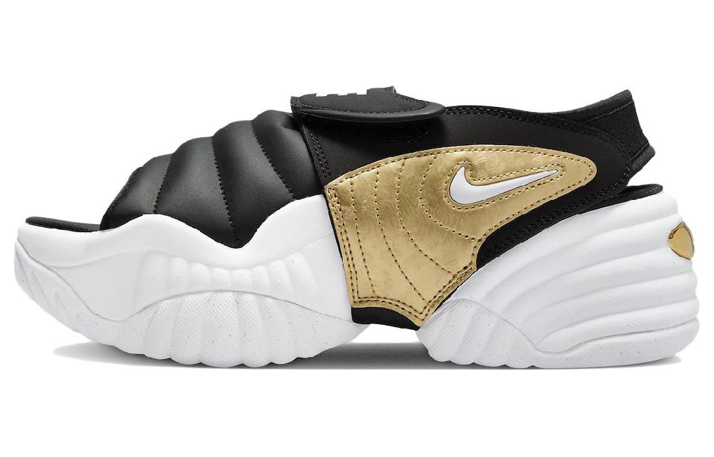 Nike Air Adjust Force Sandal Black Metallic Gold Women's