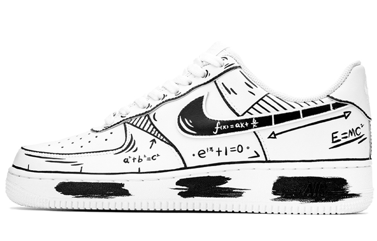 Nike Air Force 1 Air Force 1 Anti Slip Wear Resistant Low Top Skateboard Shoes Women's Black White