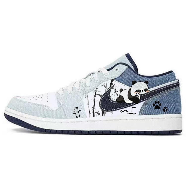 JORDAN Air Jordan 1 Vintage Basketball Shoes Men's Low top White/Blue