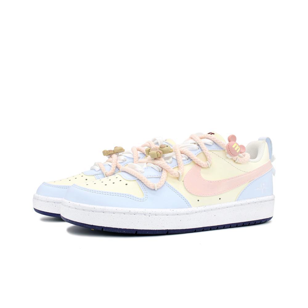 Nike Court Borough Abrasion Resistant, Lightweight, And Breathable Low Top Skateboard Shoes Women's Yellow Blue купить в интернет-магазине Yoocart с быстрой доставкой по России.